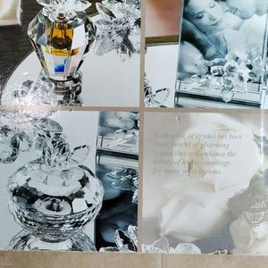 Vintage crystal rose vanity set